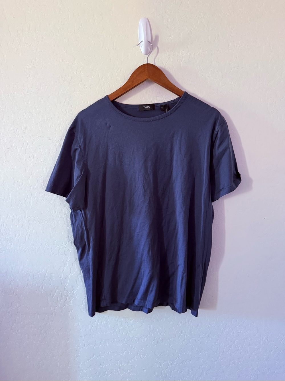 Theory Precise Tee‎ Luxe Cotton Jersey Blue Short Sleeve T-Shirt Women’s XL